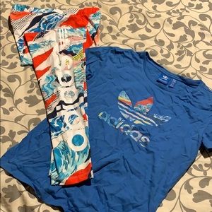 Adidas S legging M t-shirt